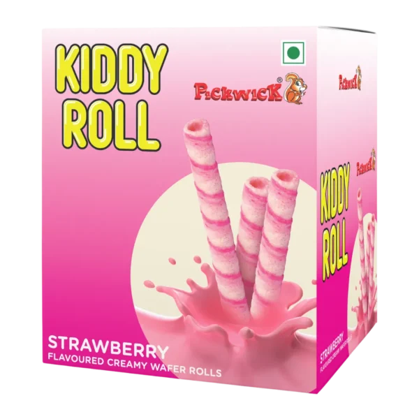 Kiddy Roll Strawberry Flavoured Creamy Wafer Rolls (24pcs x 10gm)