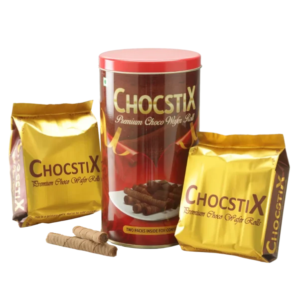 Chocstix Wafer Roll, Premium Chocolate Flavoured 300gm Tin