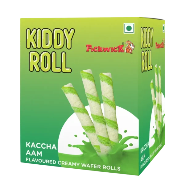 Kiddy Roll Kaccha Aam Flavoured Creamy Wafer Rolls (24pcs x 10gm)