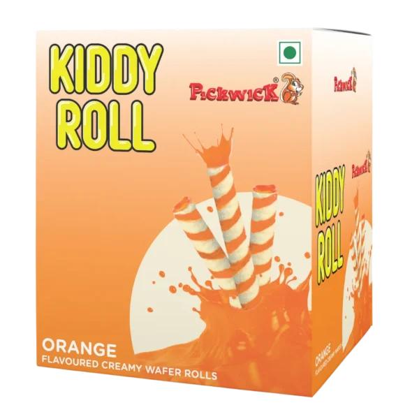 Kiddy Roll Orange Flavoured Creamy Wafer Rolls (24pcs x 10gm)