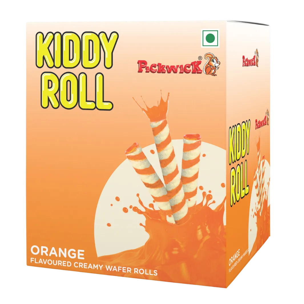 Kiddy Roll Orange Flavoured Creamy Wafer Rolls (24pcs x 10gm)