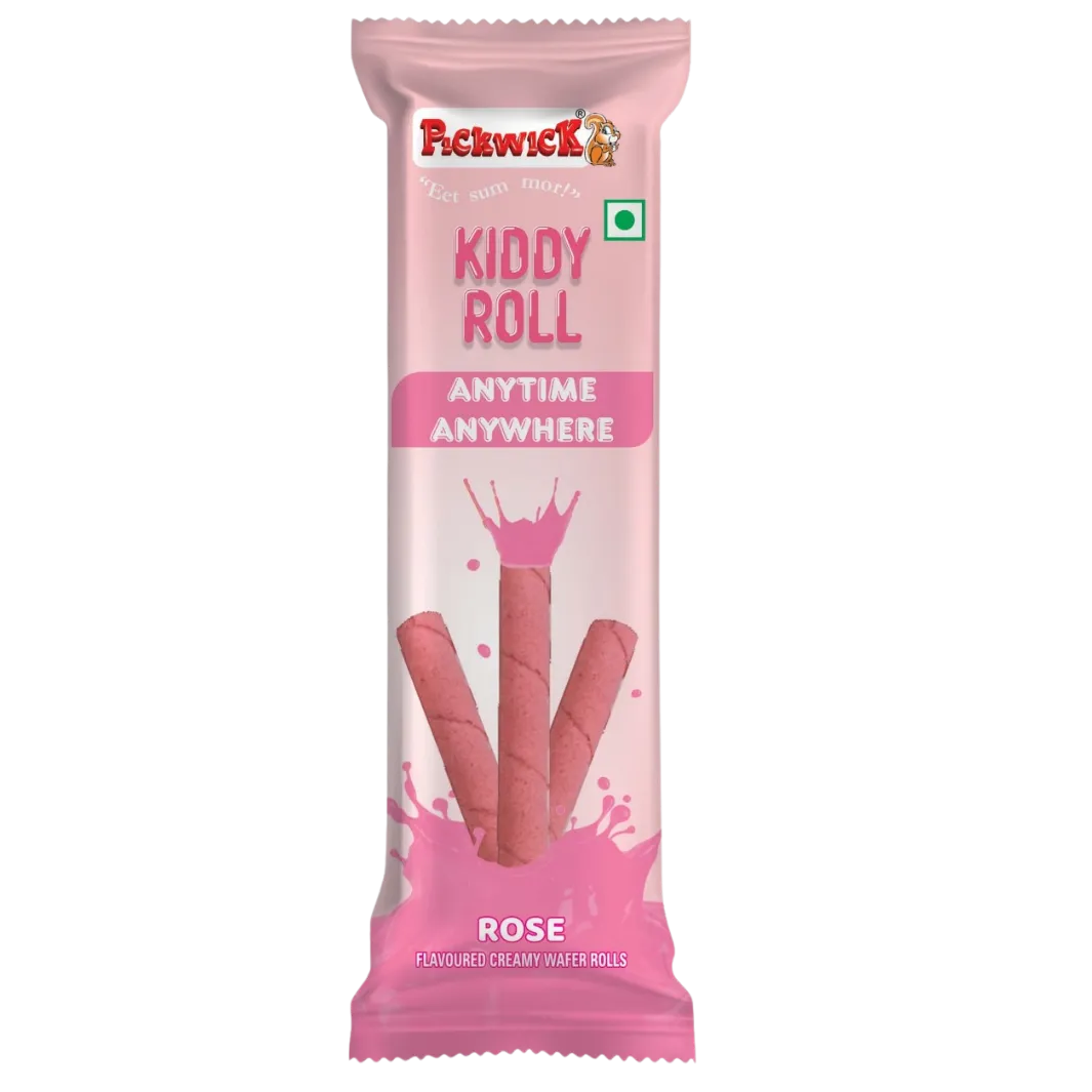 Kiddy Roll Rose Flavoured Creamy Wafer Rolls (24pcs x 10gm)