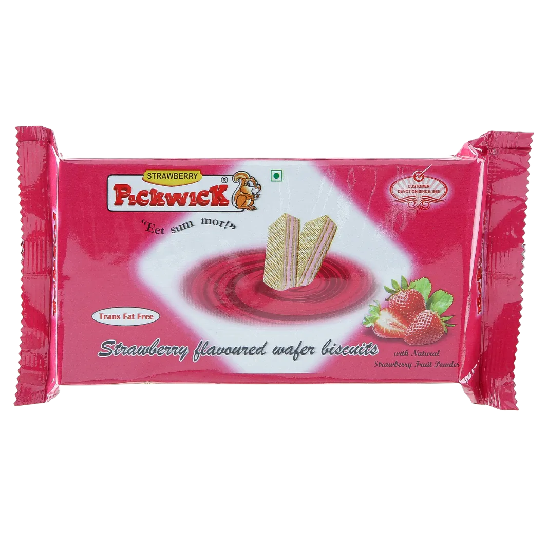 Strawberry Flavoured Wafer Biscuits - 60gms