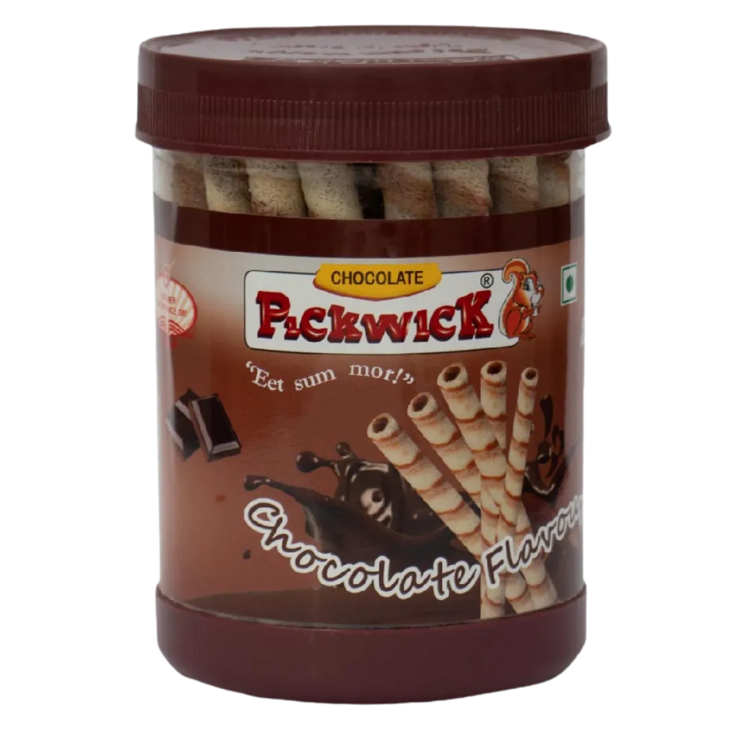 Chocolate Wafer Rolls Jar